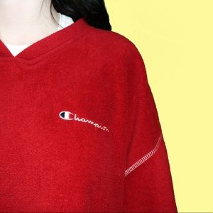 CHAMPION FLEECE RED PULLOVER